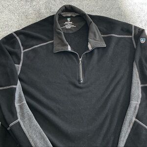 Kuhl Black and Gray Half-Zip Pullover
